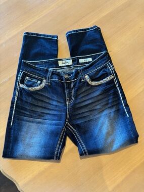 Daytrip Dark Blue Skinny Jeans with Contrasting Stitch